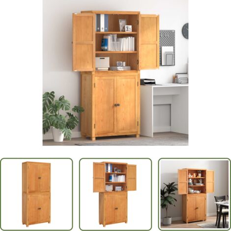 Archiviazione -  Set di Mobili per Magazzino con porta Marrone Legno multistrato