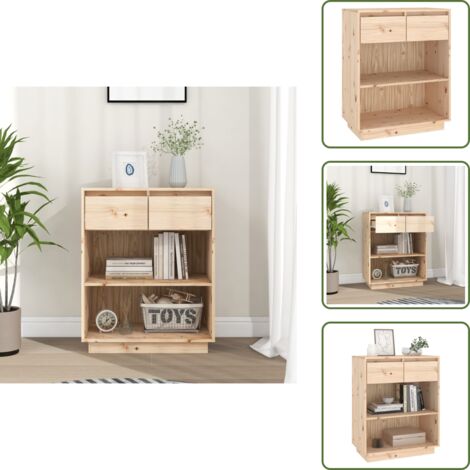 Archiviazione - vidaXL Mobile Consolle 60x34x75 cm in Legno Massello di Pino - Cassetti