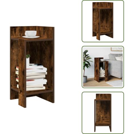 Archiviazione - vidaXL Tavolino Laterale con Ripiano Rovere Fumo 25,5x27x60 cm - Design moderno