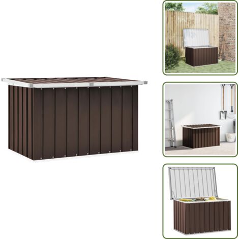 Archivio esterno - vidaXL Baule da giardino marrone 109x67x65 cm - Armadio da esterno