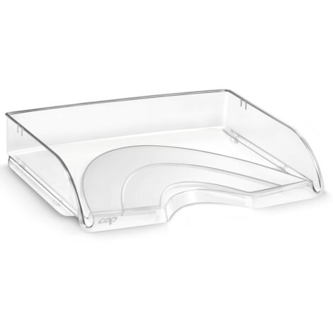 Archivo 2000 bandeja apilable apaisada a4 y folio fondo liso mate y brillo cristal transparente