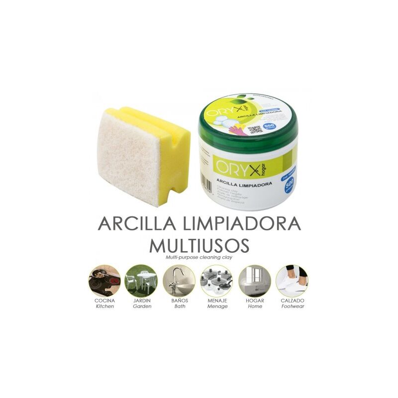 

Arcilla limpiadora multiusos tarro 500 gramos.