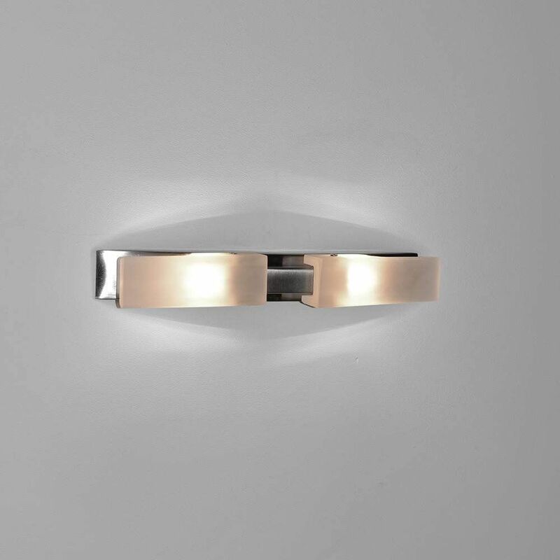 09diyas - Arco 2-Light G9 Wall Light, Satin Nickel