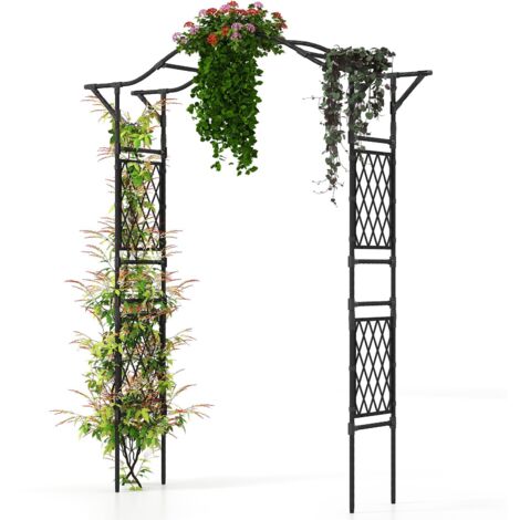 3 tralicci per piante rampicanti, tralicci da giardino, rampicanti, supporto per piante da giardino, supporto per la coltivazione di piante in metallo e ferro, pieghevole, 20 x 53 cm
