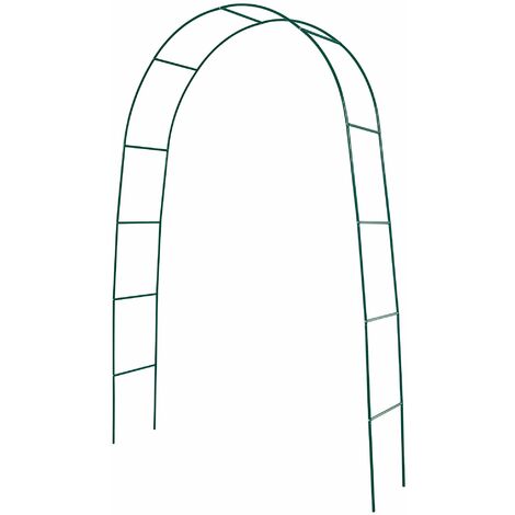 Arco da Giardino in Acciaio 37x130xh240 cm per Rampicanti Rama Verde