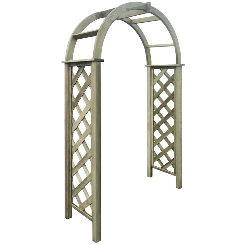 

Arco de celosía de madera de pino verde impregnada