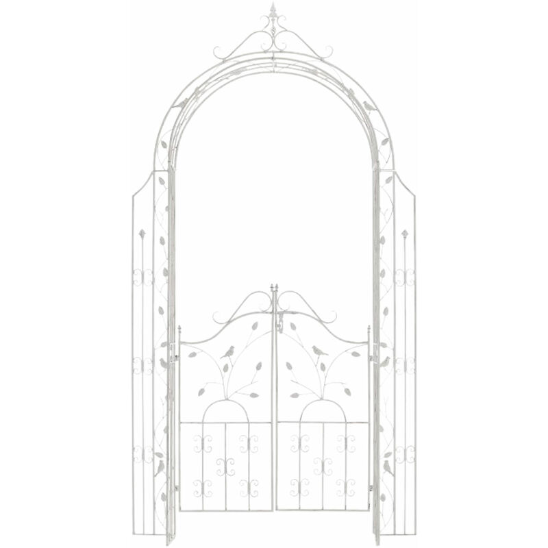 

CLP - Arco de Flores para Jardín con Puerta Grenada Antiguo/Blanco