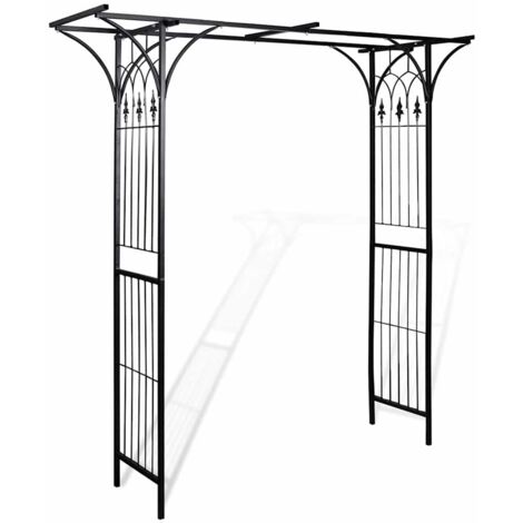 Arco de jardín 200x52x204 cm vidaXL - Negro