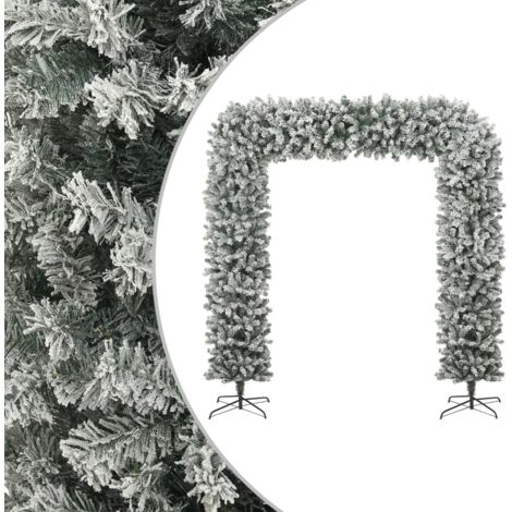 Arco de navidad con aspecto nevado 240 cm vidaXL