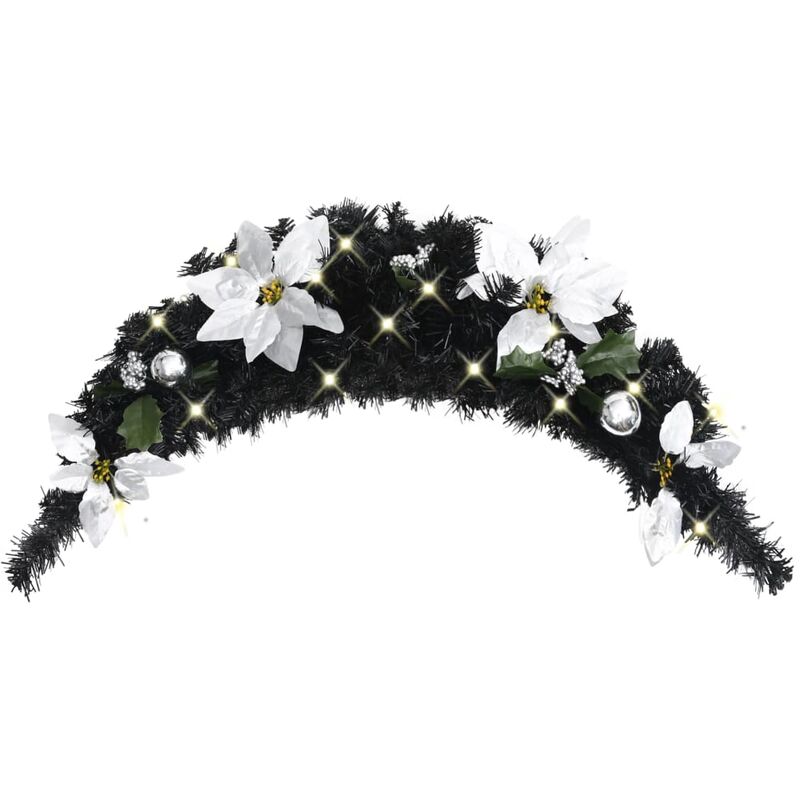 

Arco de Navidad con luces LED negro 90 cm PVC - Negro