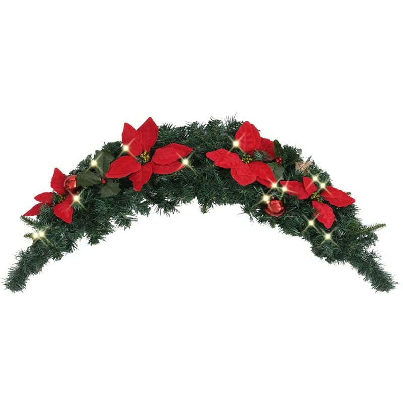 

Happyshopping - Arco de Navidad con luces LED verde 90 cm PVC