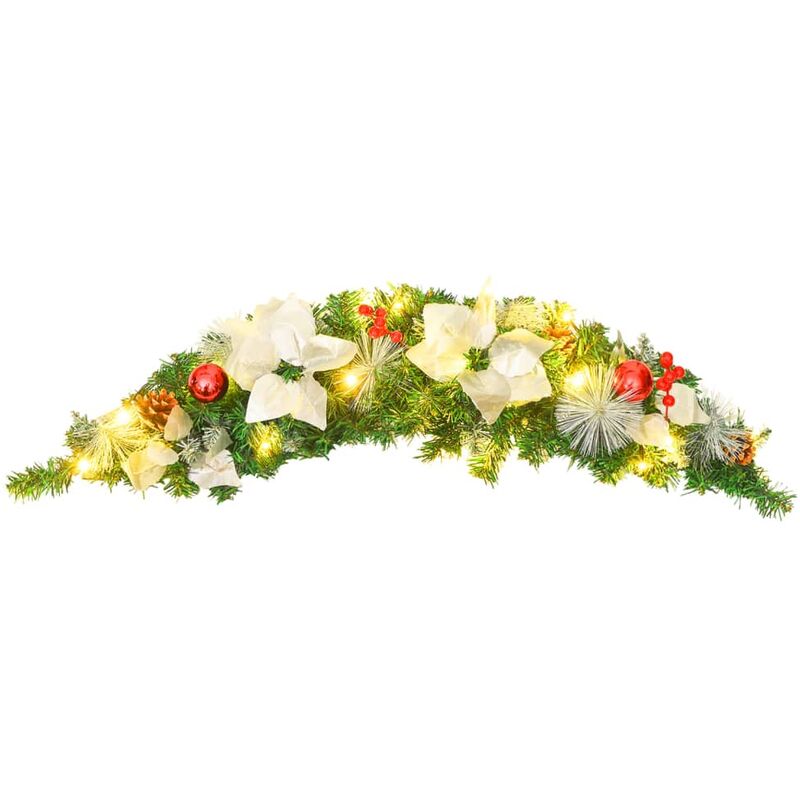 

vidaXL Arco de Navidad con luces LED verde 90 cm PVC - Verde