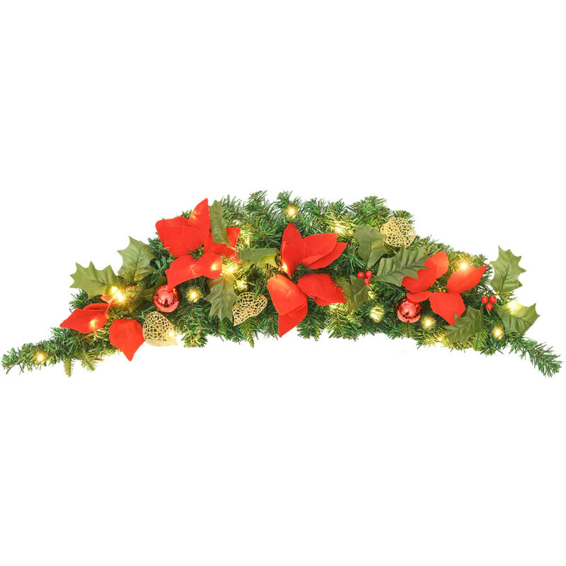 

vidaXL Arco de Navidad con luces LED verde 90 cm PVC - Verde