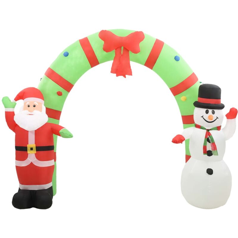 

vidaXL Arco de Navidad inflable Papá Noel y muñeco de nieve LED 223 cm - Multicolor