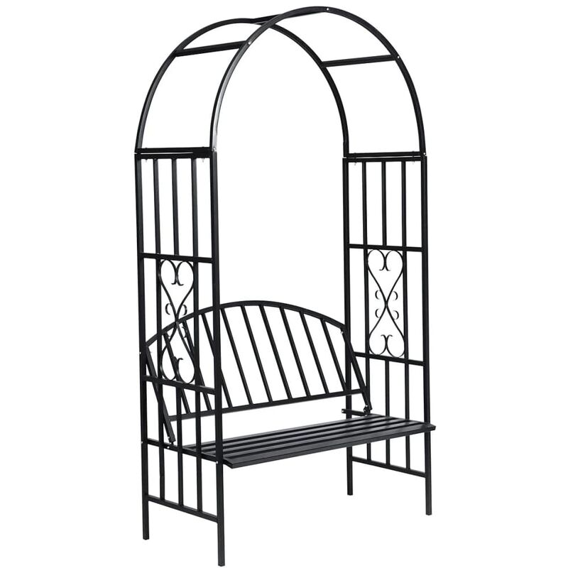 

Arco de rosas con banco - Negro
