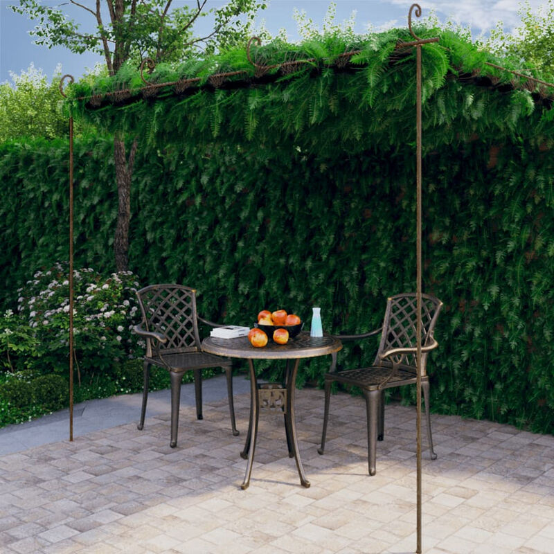 

Arco de rosas de jardin marron antiguo 4x3x2,5 m hierro