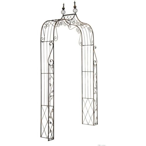 Arco de rosas para jardín, rosas, plantas trepadoras, metal, bronce, 100003926