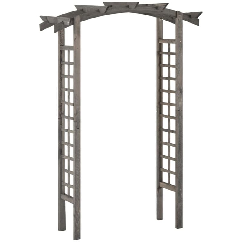 

Arco enrejado de madera de pino impregnada gris 150x50x210 cm