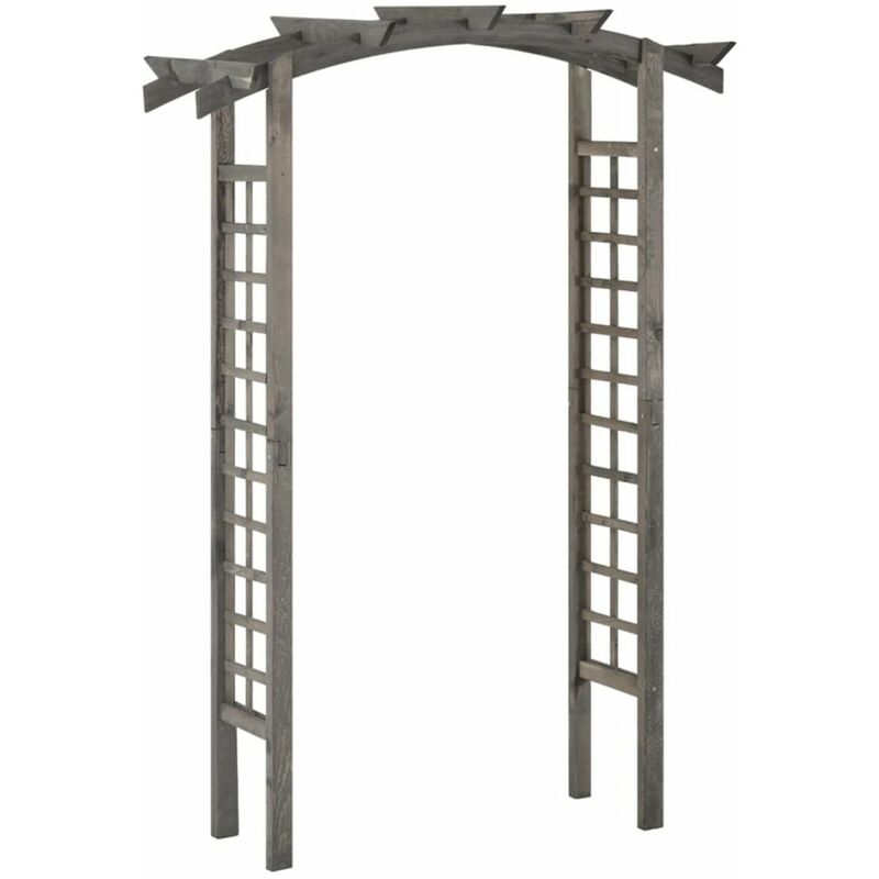 

Arco enrejado de madera de pino impregnada gris 150x50x220 cm