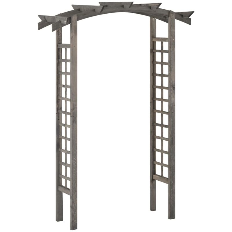 

Arco enrejado de madera de pino impregnada gris 150x50x220 cm - Gris