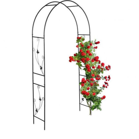 Arco per rose tondo in nero