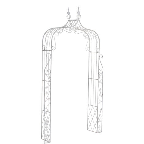 Arco pour les plantes d'escalade dans l'ancien métal aurore blanc