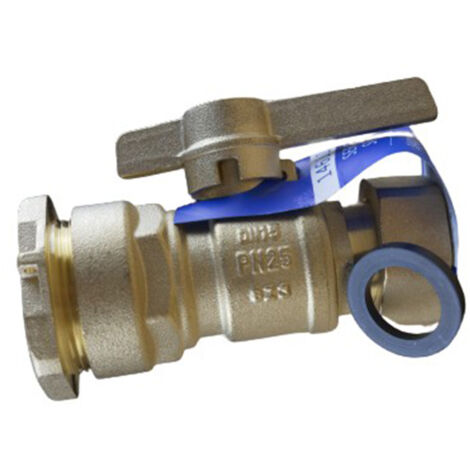Arco – Robinet avant compteur PEHD Ø25 femelle écrou libre 3/4' (20/27) – Connexion pour installations en extérieur – Longueur 74mm