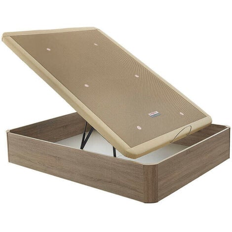 Canapé Abatible Arcón de madera con tirador embutido altura 34 cm - 180x190  cm - Bellota