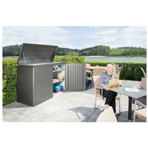 ARCON BAUL METALICO HIGHBOARD 160 BIOHORT COLOR GRIS OSCURO METALIZADO