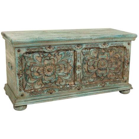 Arcón de madera 101x40x47h cm