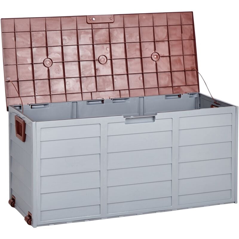 

Arcón para exterior beige/marrón 112 x 50 cm LOCARNO