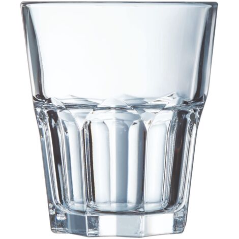 Arcoroc - Collezione Granity - 6 bicchieri bassi da 27 cl in vetro temperato impilabili -Uso professionale - Estremamente resistenti - Imballaggio rinforzato per la vendita online
