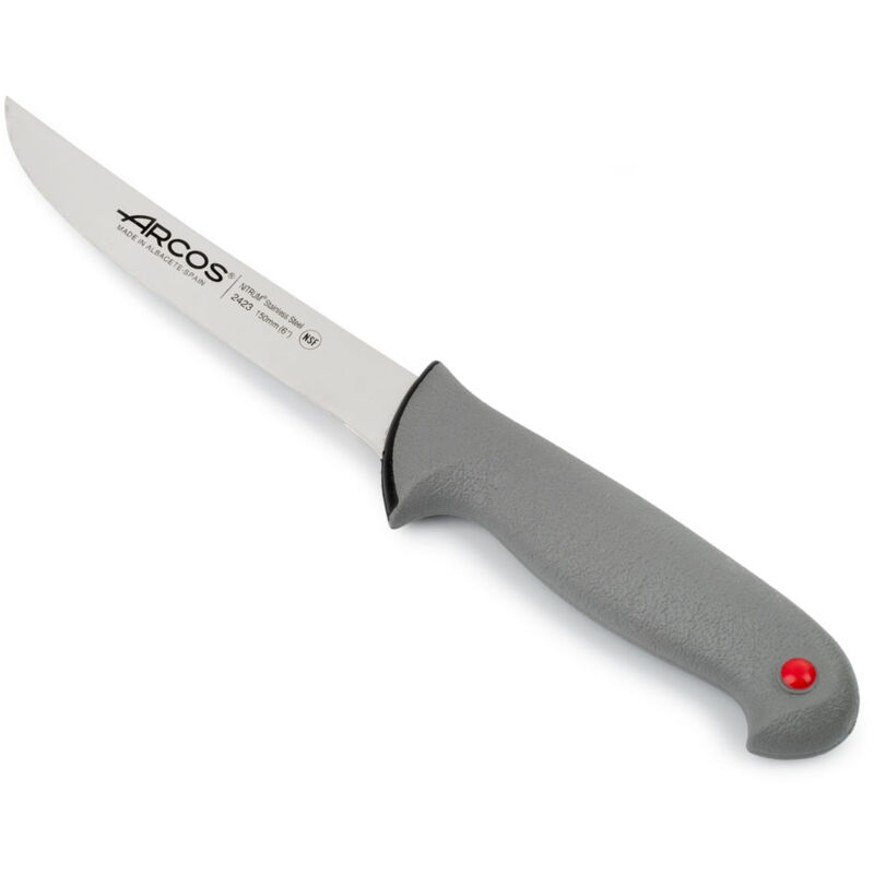Couteau à désosser Arcos Couleur - Prof 242300 en acier inoxydable Nitrum et mango polypropylène ergonomique et lame de 15 cm, vitrine.