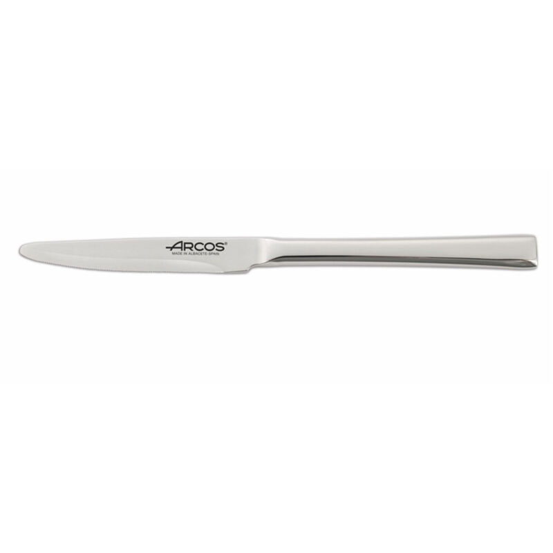 Image of Arcos Coltello da dessert monoblocco in acciaio inox, argento, 90 mm - CAPRI DESSERT KNIFE - Coltello da dessert perlato con punta arrotondata.