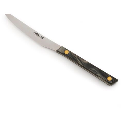 Arcos Couteau Flysch Series de Mesa Lame dentelée de Acier inoxydable NITRUM de 110 mm Poignée en polyméthacrylate de méthyle lavable au lave-vaisselle Couleur bleue