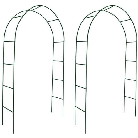 Arcos de jardín 2 unidades para plantas trepadoras   - Verde