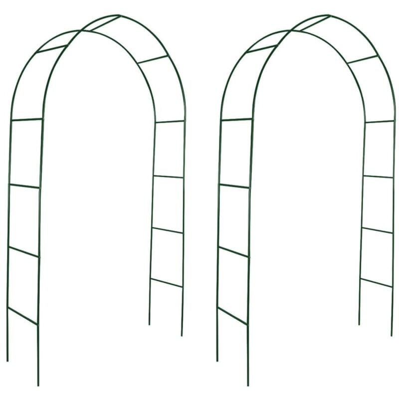 

Arcos de jardín 2 unidades para plantas trepadoras - Verde