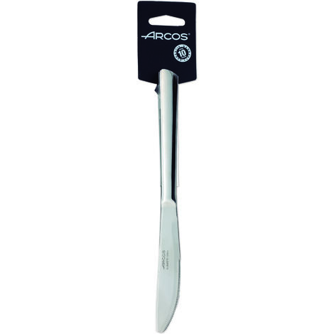 Arcos Juego de Cuchillos de Mesa (3 cuchillos) - Monoblock de una pieza en Acero Inoxidable 18/10 y 220 mm - Color Plata