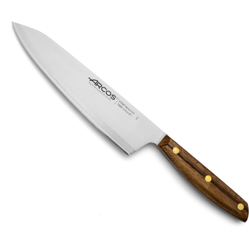 Kochmesser Nórdika Serie, 21 Cm Lange Nitrum® Klinge Aus Rostfreiem Stahl Und Holzgriff Ovengkol - Arcos