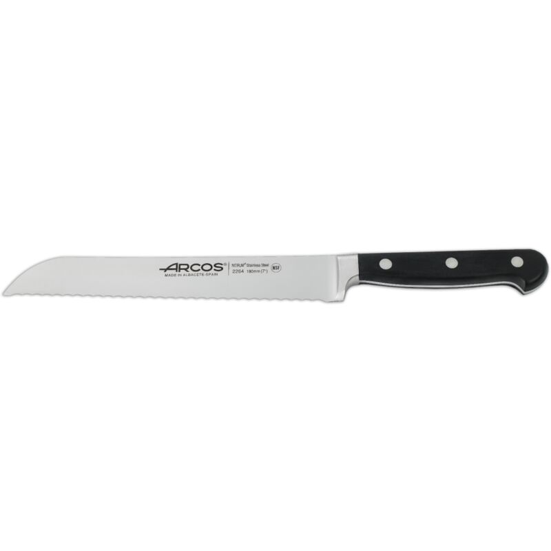 Image of OPERA BREAD KNIFE 180 mm - Coltello con lama lunga e robusta e bordo ondulato. Con denti che rompono senza sforzo la crosta del pane.