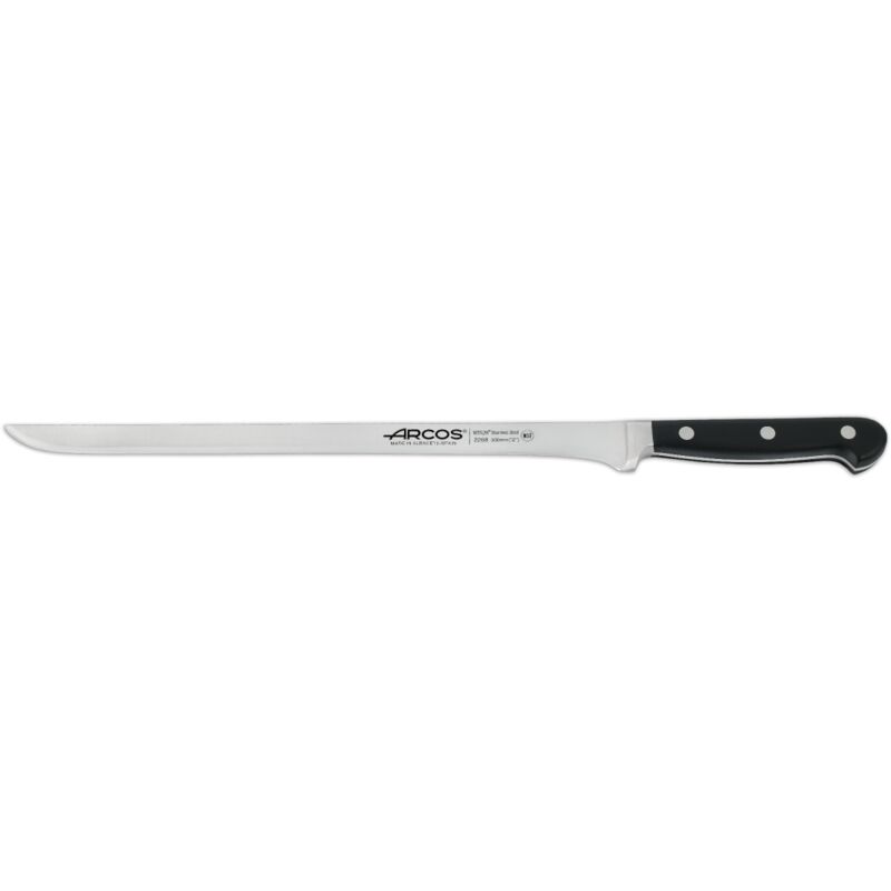 Image of Arcos - opera ham knife 300 mm - Lama lunga, sottile e flessibile con bordo liscio. Specialmente per tagliare prosciutto e altri pezzi di carne di