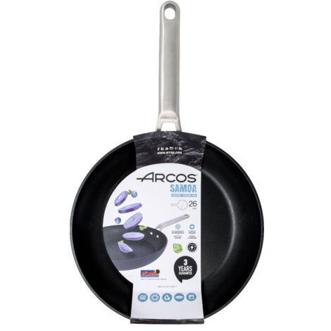 Arcos Poêle à frire antiadhésive série Samoa de 26 cm de diamètre en aluminium forgé.