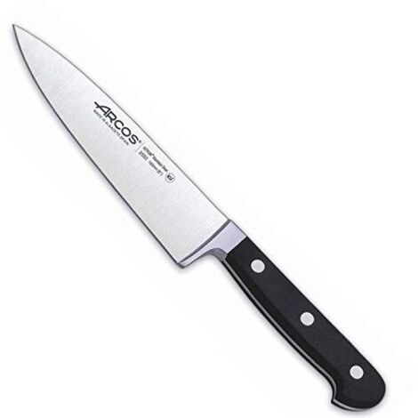 Arcos Serie Clasica - Coltello da Chef Coltello da Cucina - Acciaio Inossidabile Forgiato NITRUM 160 mm - Manico Polioxymetilene (POM) Colore Nero