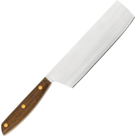 Arcos Serie Nordika - Cuchillo Usuba - Acero Inoxidable NITRUM - Hoja de 175 mm - Mango de Madera Ovengkol 100% natural de bosques certificados - Embalaje 100% reciclado