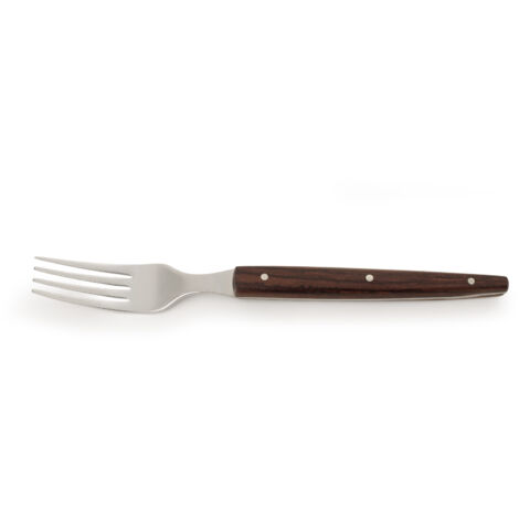 Arcos Serie The Origin - Tenedor de Mesa - Acero Inoxidable 18/10 - Tamaño de 220 mm - Mango Madera Palisandro Color Marrón (Brown).