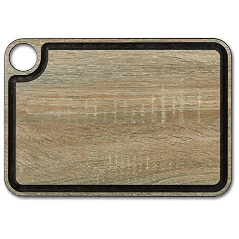 Arcos Taglieri, Taglieri con canale, Resina e fibra di cellulosa 33 x 23 cm e 6.5 mm spessore,, Colore Marrone