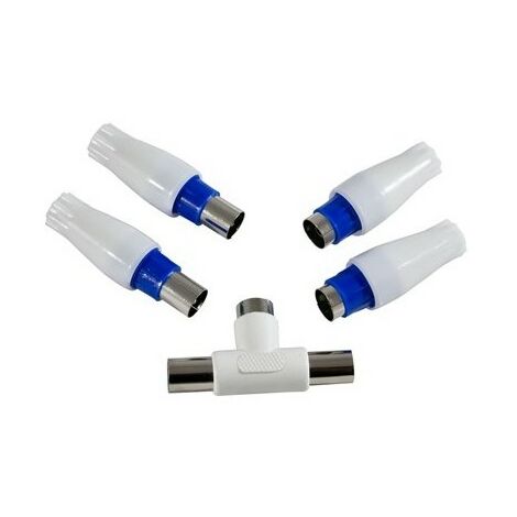 Arcotec DBTV5P Kit 5 fiches TV 2 femelles 2 rôles 1 dérivation en T 9,52mm