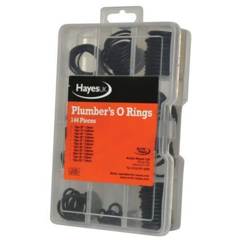 Arctic Hayes 557001 Plumber's O-Ring Kit, 144 Piece ARC557001