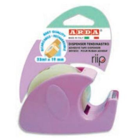 ARDA Dispenser Nastro Adesivo C1342P Riip Pastel Viola Compatto per Ufficio