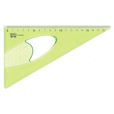 Arda Elastika squadra in plastica verde 350 mm flessibile